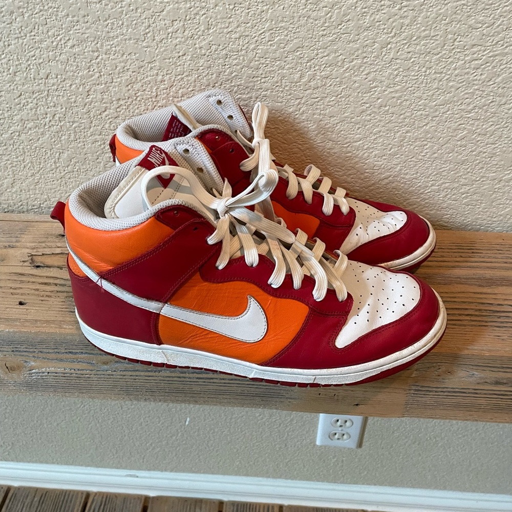 Nike Dunk High Varsity Red Orange Blaze Shoes